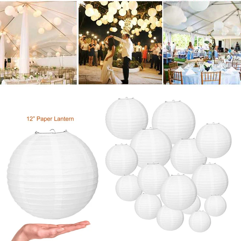 

White Lanterns Honeycomb Balls Ornaments Home Decoration 1Pcs/Set Paper Festivous Beautiful Church