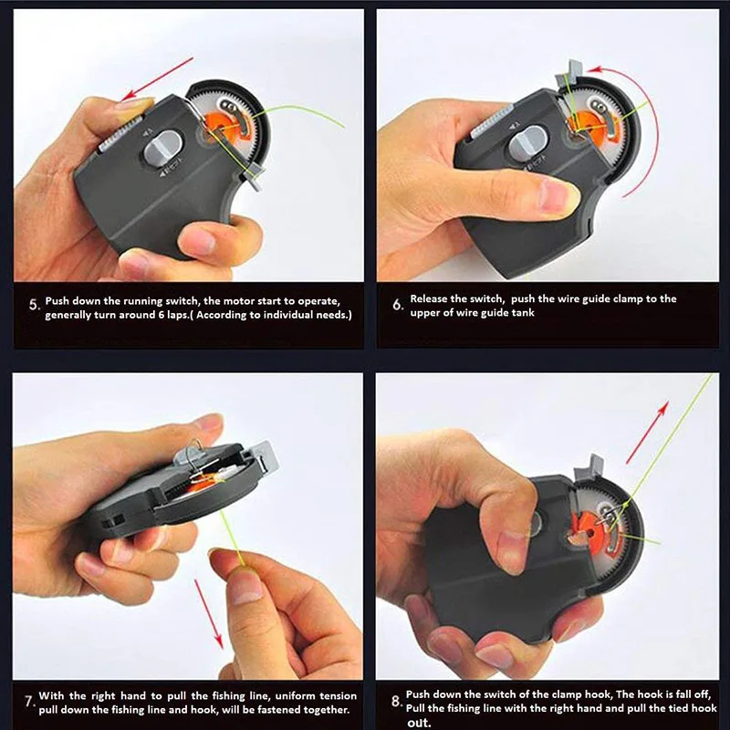 

Newly Portable Automatic Fast Fishing Hook Tier Machine Fishing Angler Tie Line Tool Equipment