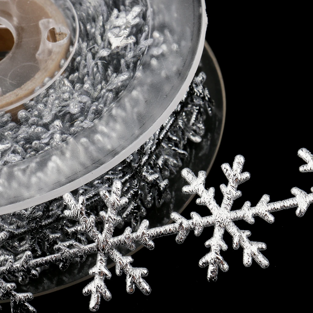 10m Snowflake Christmas Decorations Winter Frozen Festival Ornaments Trims