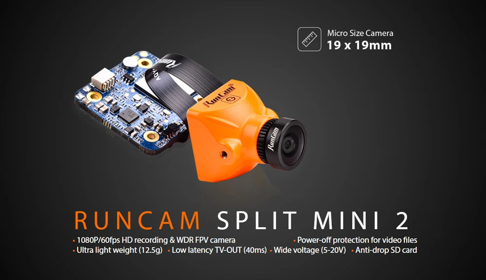 Runcam split 2S WiFi камера/split Mini 2 M12 FPV мегапиксели 1080 P/60fps HD Запись плюс WDR NTSC/PAL для FPV RC квадрокоптера