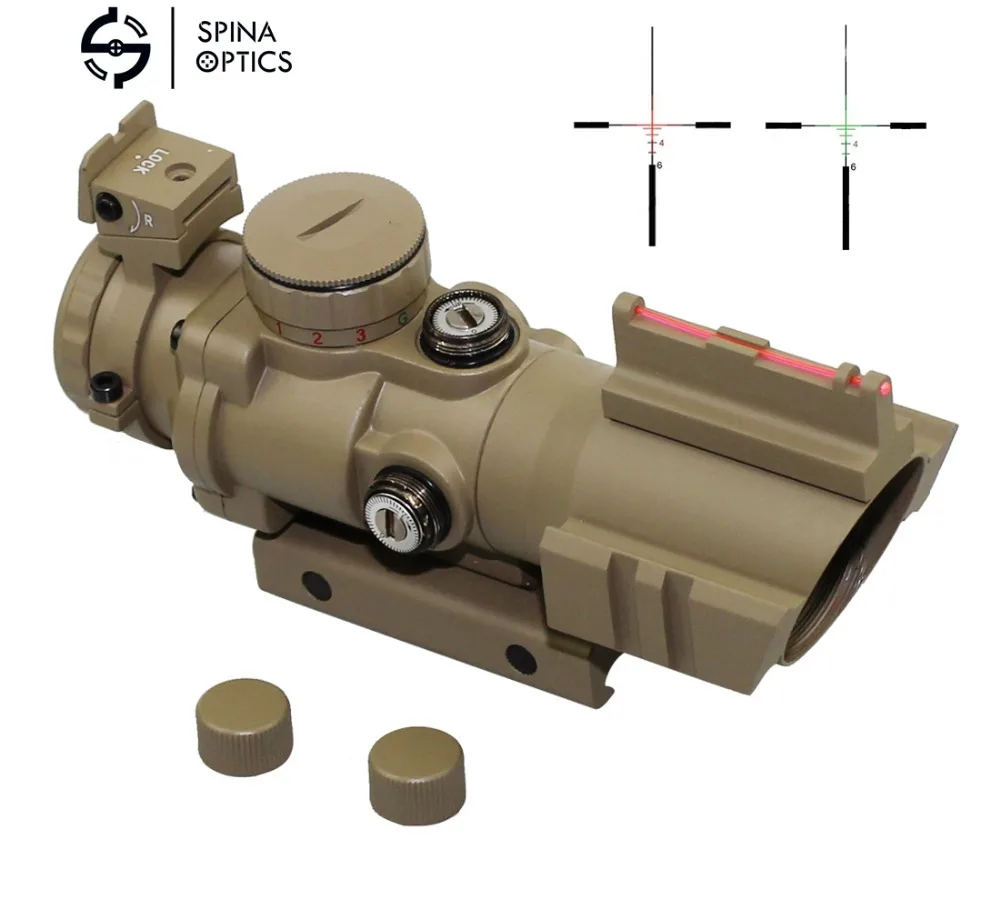 

SPINA OPTICS 4x32CB Tactical Sight Scope with 2 Kinds of Lights and 20mm Mounts For Hunting Rifle