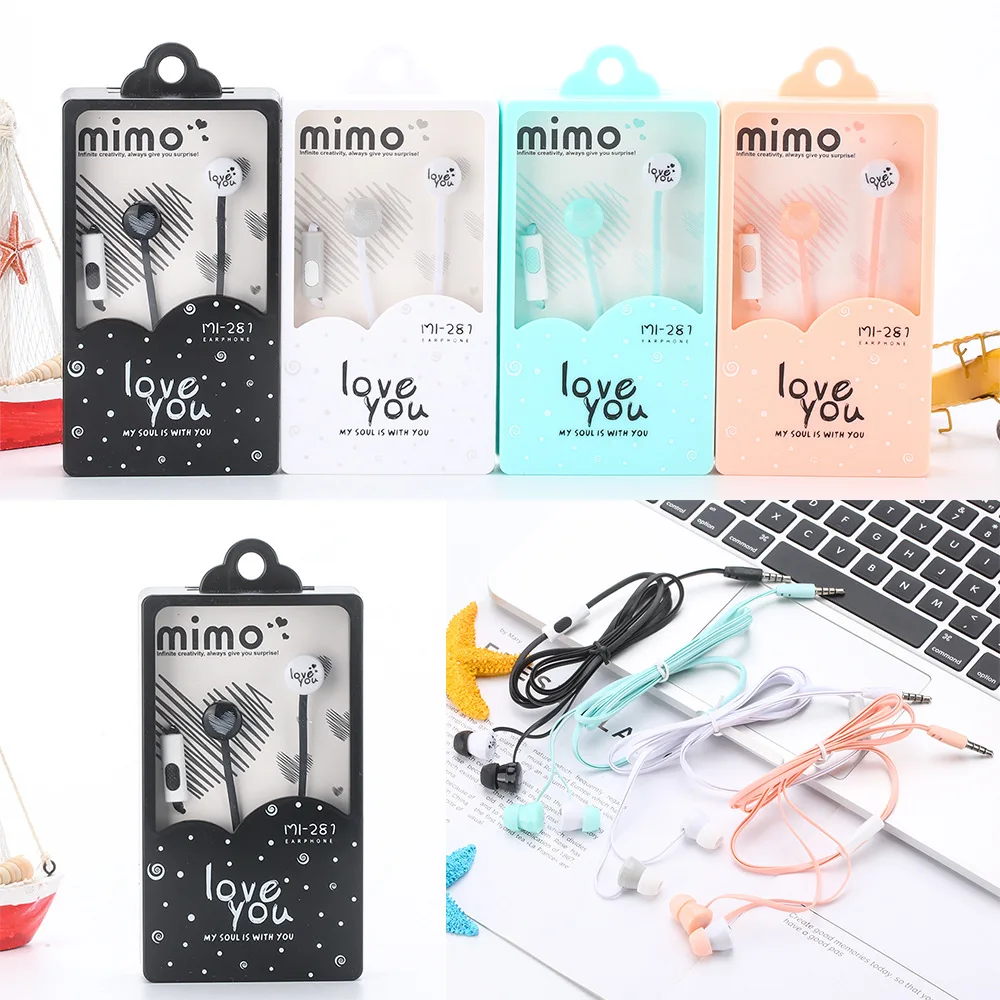 New stereo in ear fashion english letter love you earphone casque kids