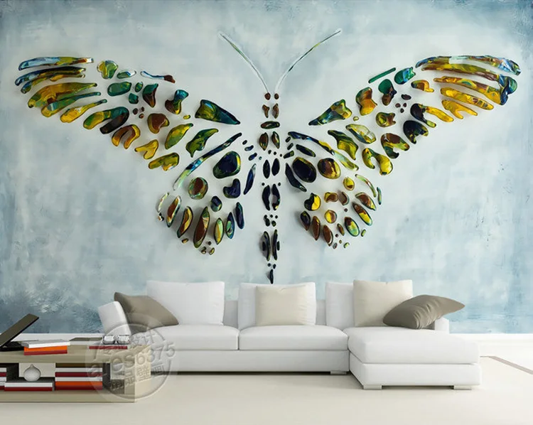 personalized custom wall murals 3d butterfly painting wallpaper photo wallpaper room decor bedroom wedding home interior