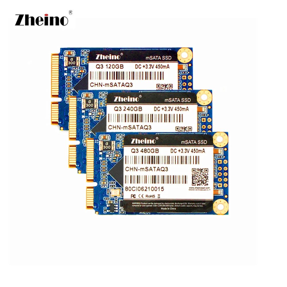 MSATA 120 ГБ 240 ГБ 480 ГБ SSD Q3 жесткий диск Dirve 3D TLC NAND флэш-память Zheino Внутренний твердотельный диск для ПК ноутбука