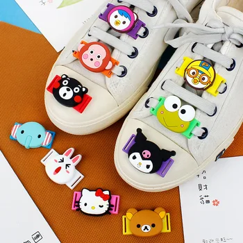 

10 Pcs a Set Novelty Animals Shoe Decorations Casual/Sports Shoe Shoelace Charms Rabbit/Frog/Elephant/Penguin Shoes Accessories