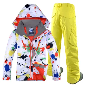 

GSOU SNOW new outdoor Mens double plate Snowboard suits the New South Korean men waterproof windproof thick warm padded ski suit