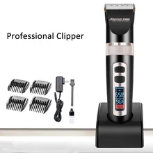 Профессиональная электрическая машинка для стрижки волос с цифровым дисплеем для взрослых и мужчин, машинка для бритья волос, триммер для бороды, низкий уровень шума 110-240 В