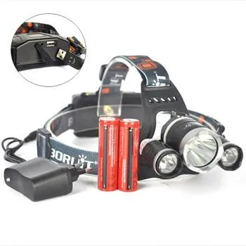 Boruit 8000LM 3X XM-L2 светодиодный фар налобный фонарь налобный USB лампа+ 18650+ Зарядное устройство Велоспорт Велосипедный Спорт велосипед свет на открытом воздухе спорт Свет