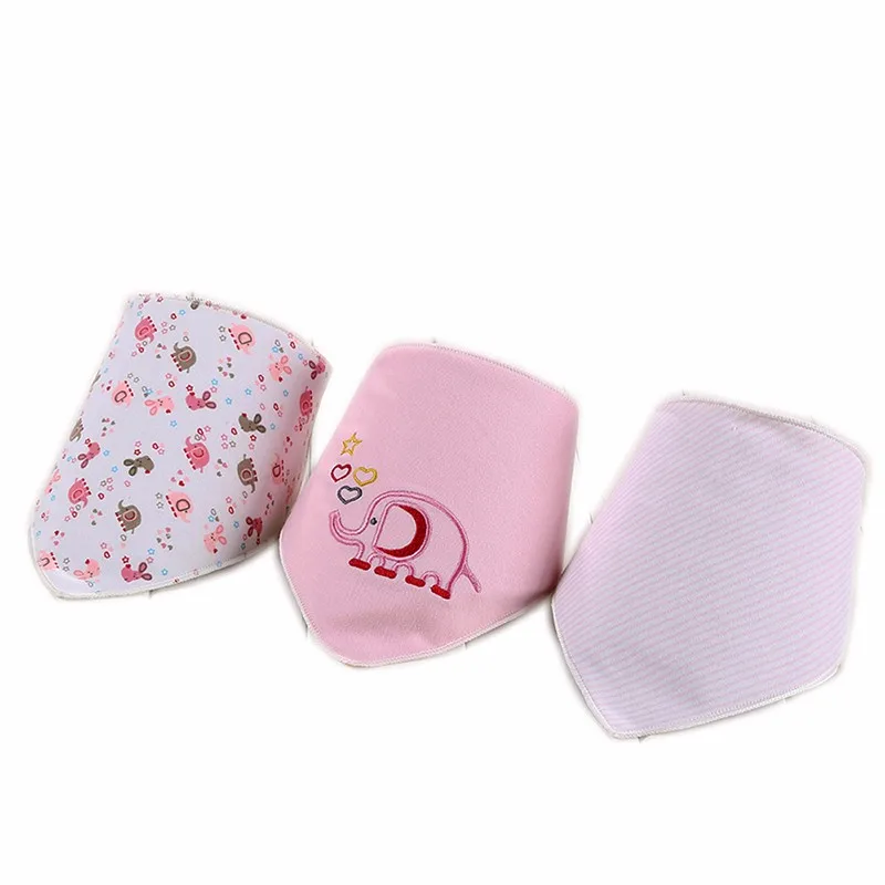 3 pcslot BABY BIBS Cotton Scarf  Baby Feeding Cute Styles Bandana Baberos Bebes New Born Baby Towels Bibs & Burp Cloths Bibs (57)