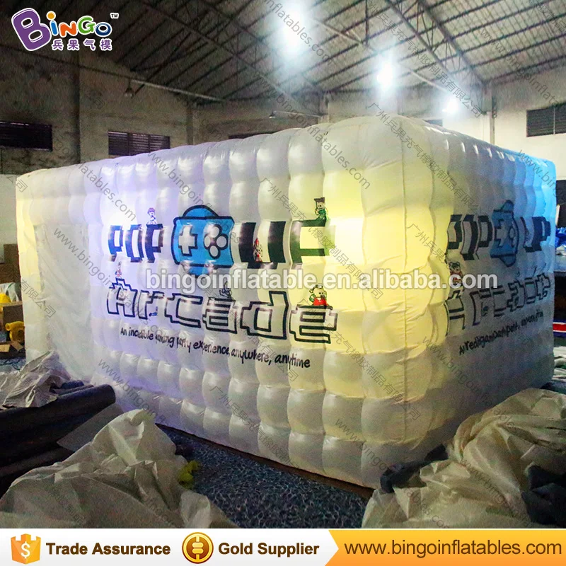  Advertising tent type 5.5X3.5X2.5 M LED lighting inflatable kiosk with customized digital printing 