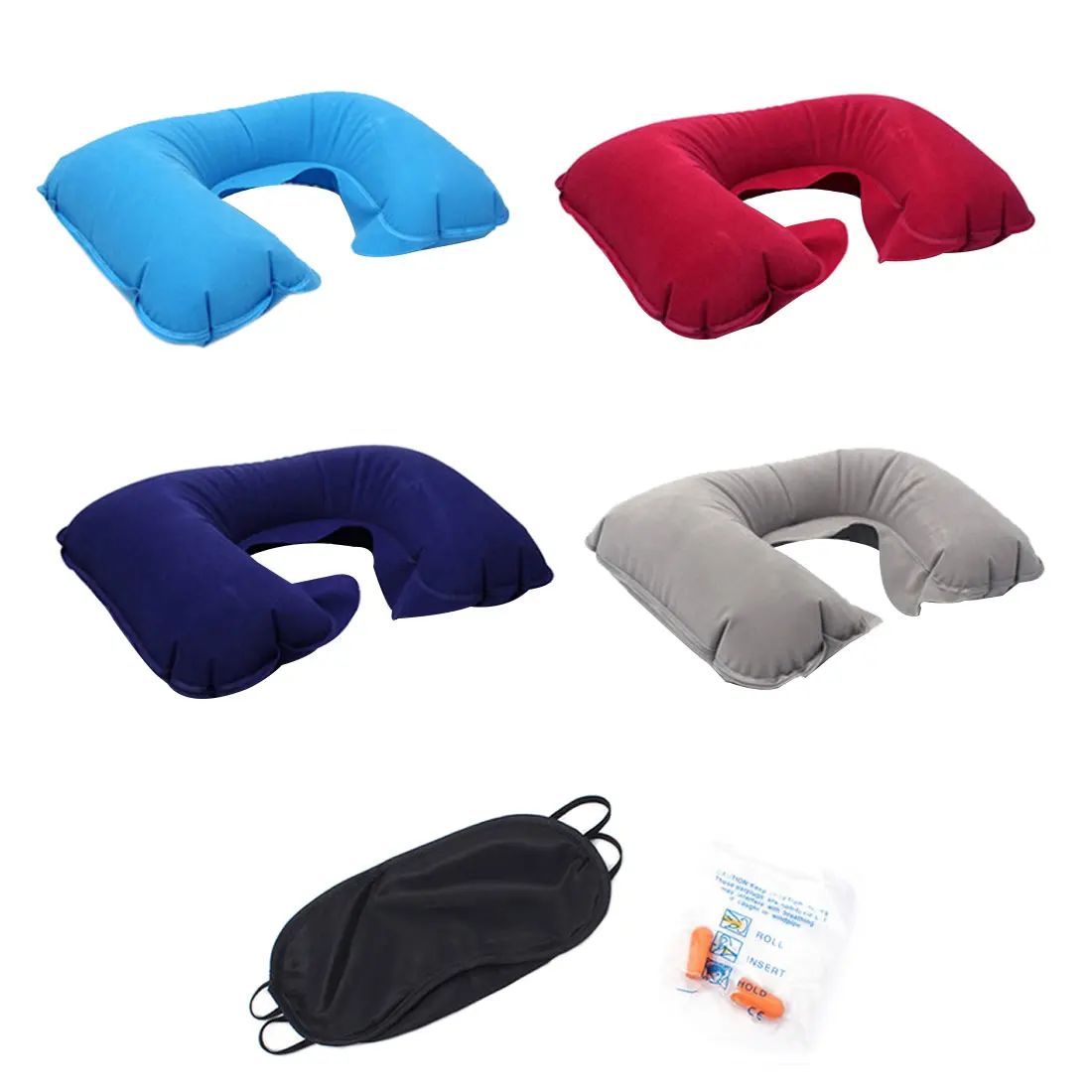 

PVC & Polyester Soft & Inflatable Air U Shape Type Car Pillows Headrest Designer for Sleep in Car