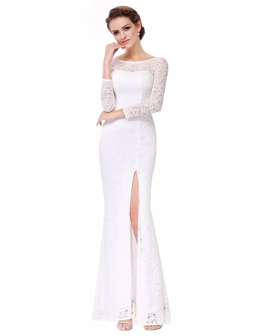 

Side Slit Prom Dresses Long Ever-Pretty 2018 New Arrival Women Amazing XX38880PEC Mermaid Side Slit Party Dresses