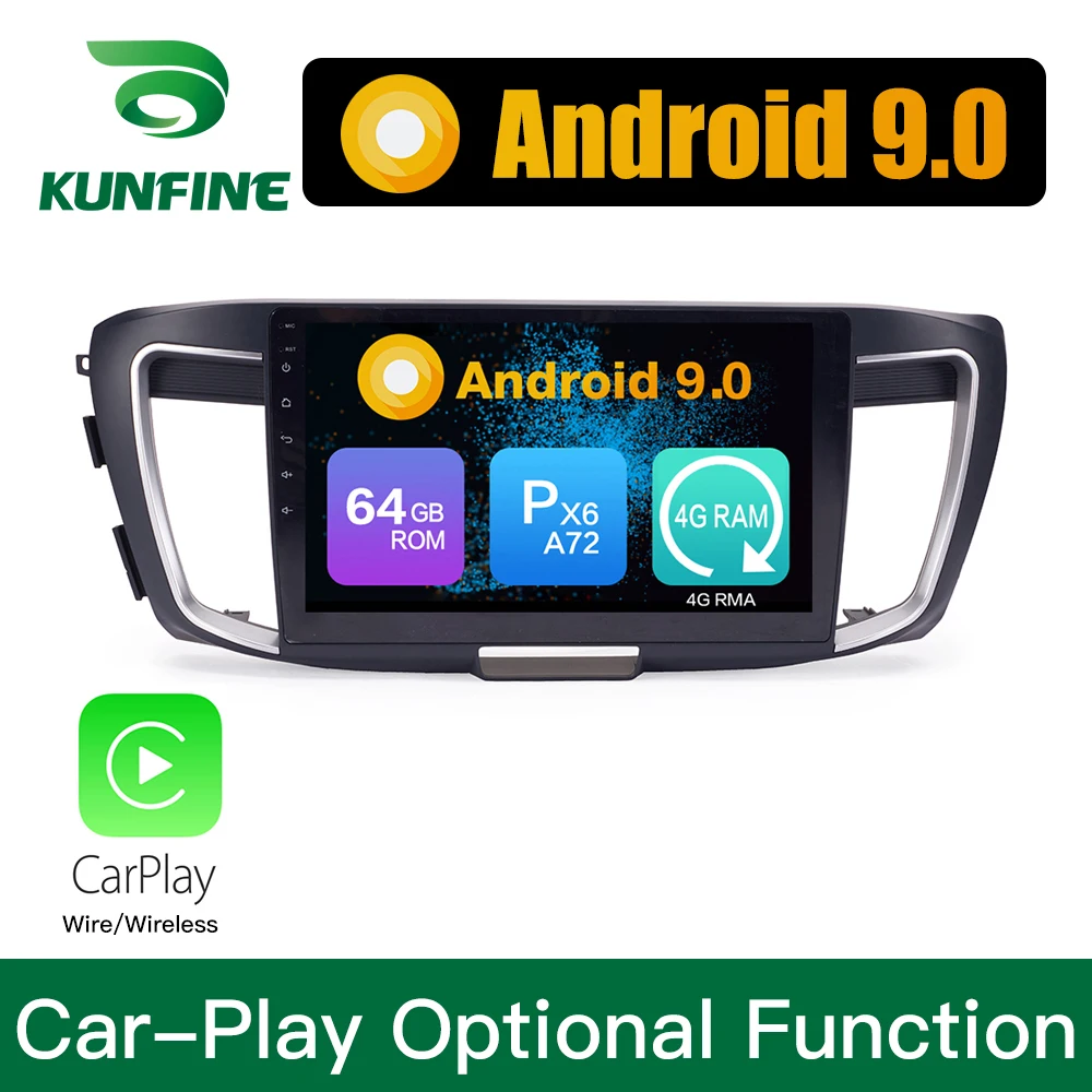Android 9 0 Ram 4G Rom 64G PX6 Cortex A72 автомобильный DVD GPS мультимедийный плеер стерео для Honda Accord
