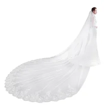 1 шт. Длинная свадебная вуаль пол свадебная фата леди