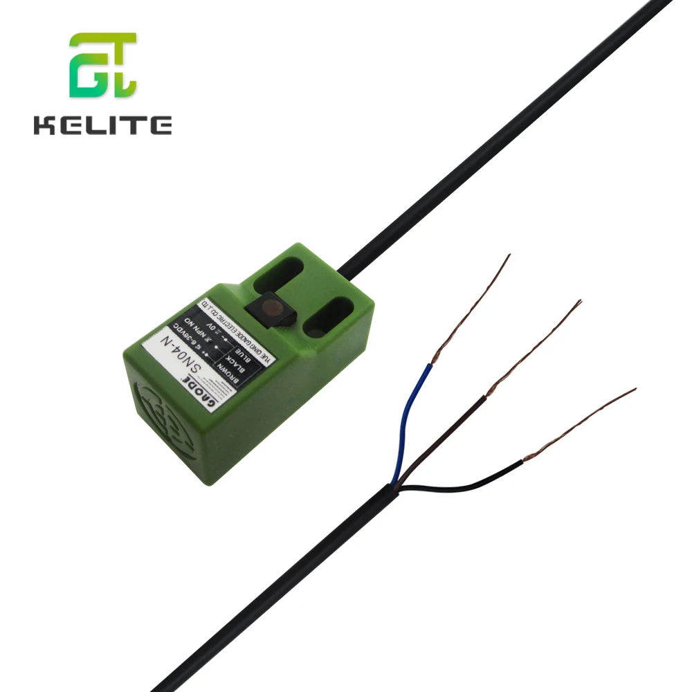 

HAILANGNIAO 1pcs Inductive Proximity Sensor,SN04-N,NPN,3-wire NO,18*18*36mm,Proximity Switch