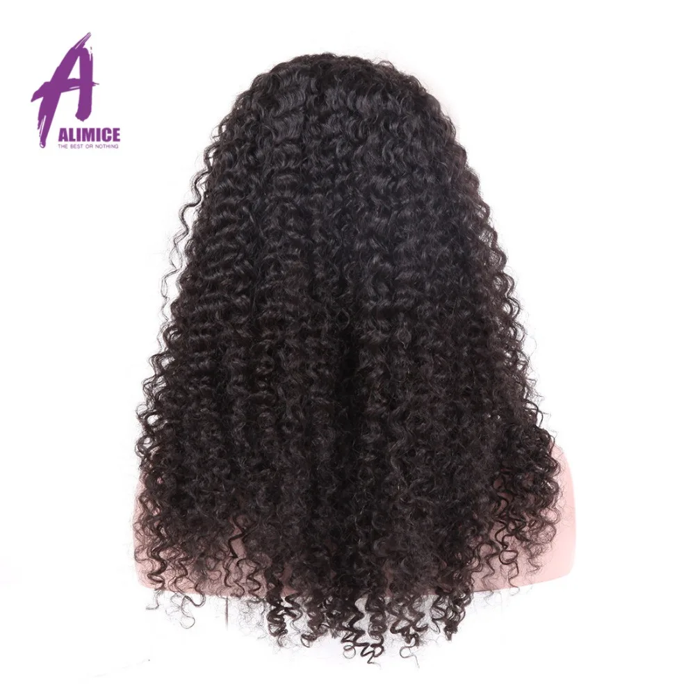Alimice Brazilian Kinky Curly Lace Front Wigs Pre Plucked With Baby Hair Remy Lace Front Human Hair Wigs For Women 8-26 inch (16)