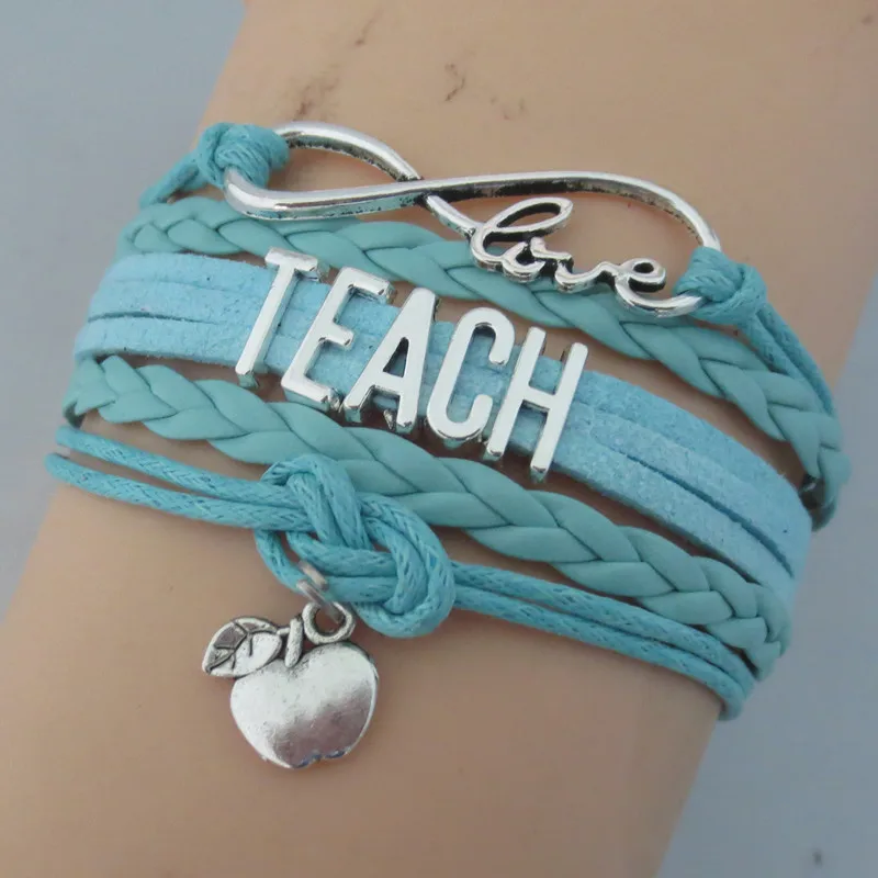 Любовь Обучающие браслеты Apple Charm Handwrist лучшие подарки для учителей браслет