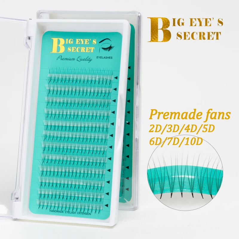 

Big Eye's Secret Premade Volume Fans Mink Individual Natural Lashes Makeup Mink False Eyelashes