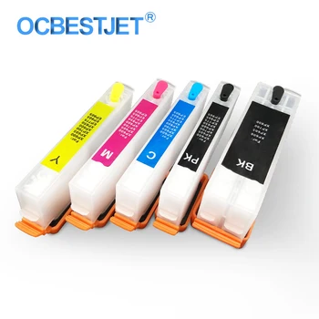

5Colors/Set T2730-T2734 Refillable Ink Cartridge With Chip For Epson XP-510 XP-520 XP-600 XP-605 XP-610 XP-620 XP700 XP800 XP820