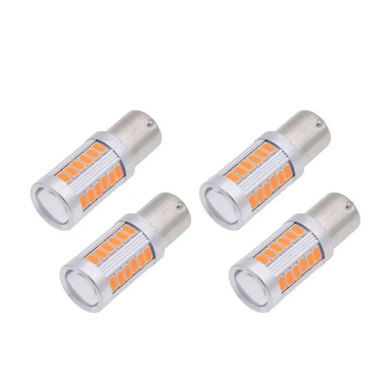 4 шт. автомобильные светодиодсветодиодный ламсветильник 1156PY BAU15S PY21W 33SMD 12