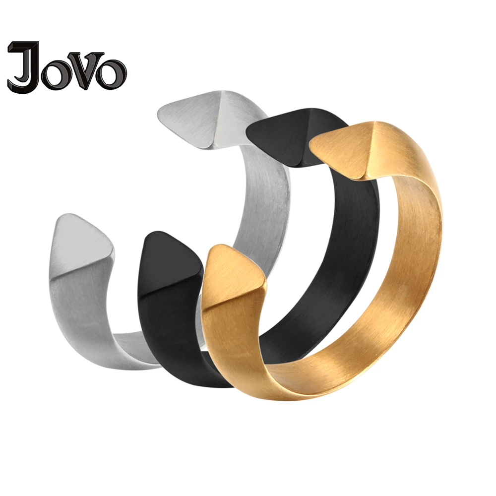 

Stainless Steel Open Cuff Rings Gold Color Biker Men Fingure Ring for Men Party Gift High Polish Silver Black Wedding Rings