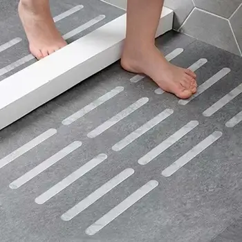 

5pcs Transparent Waterproof Stair Bathroom Bathtub Non Slip Stickers Tape Bathroom Anti Slip Stickers