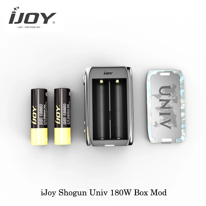  In Stock iJoy Shogun Univ 180W Box Mod Powered By Dual 18650 Battery UNIV Chip-Set Mod Box electron