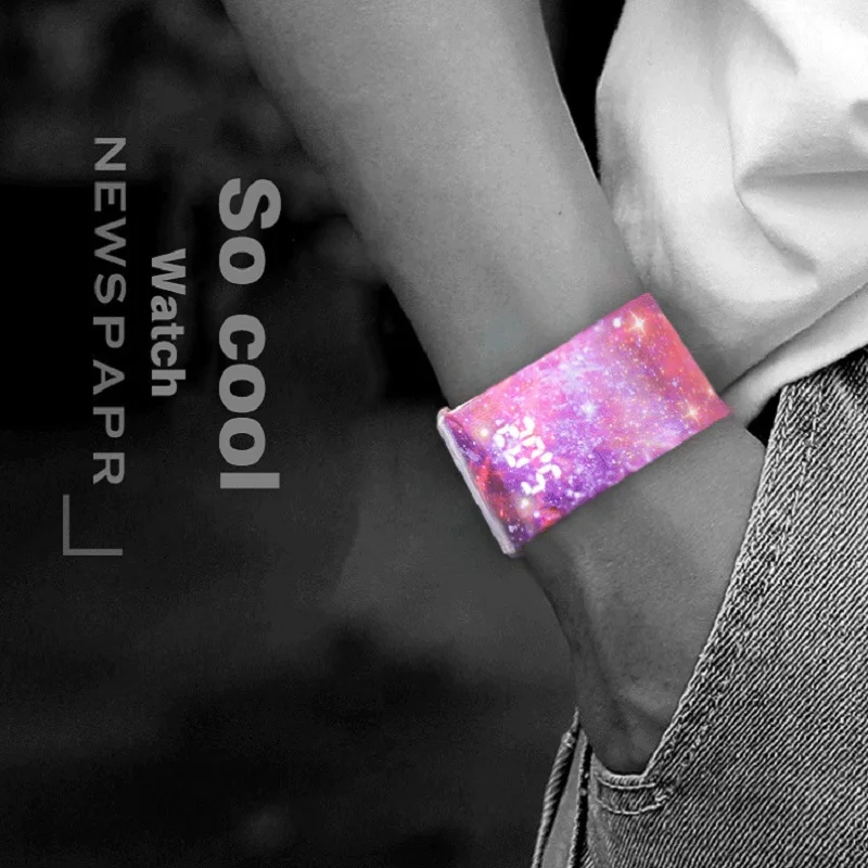 Waterproof Wristband Paper Watch Good-looking LED Clock Watch Creative Paper Strap Watches Sport Watch Wristwatch vitog yyk