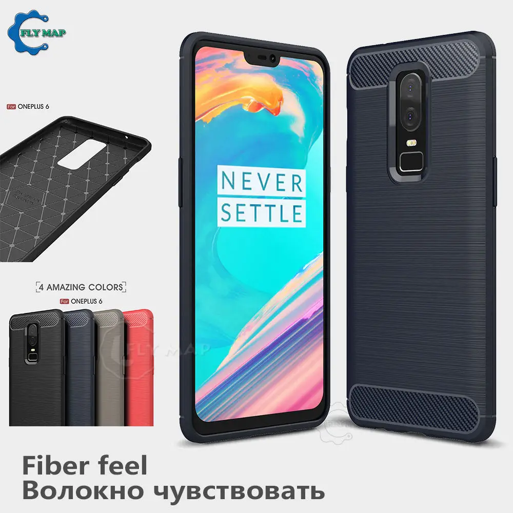 buy Silicone Soft Case for Oneplus 6 1+6 A6003 OnePlus6 TPU Carbon Fibe Phone Cover for One Plus 1Plus 6 A6000 1Plus6 Fitted Case