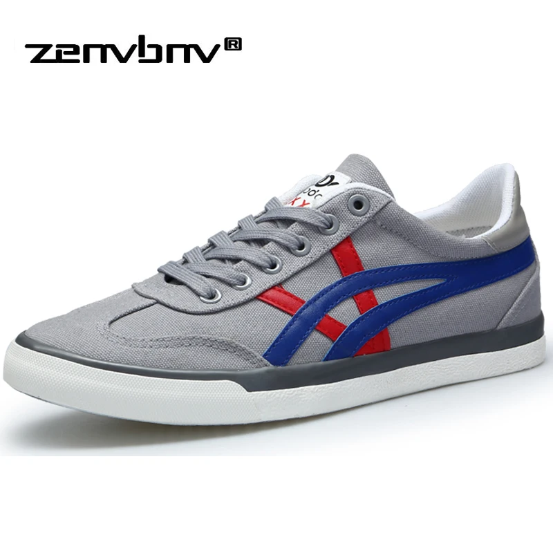 

2018 New Arrive Style Men Casual Shoes Canvas Male Footwear Comfortable Flat Shoes Lace up Vulcanized Shoes Men Walking Sneakers