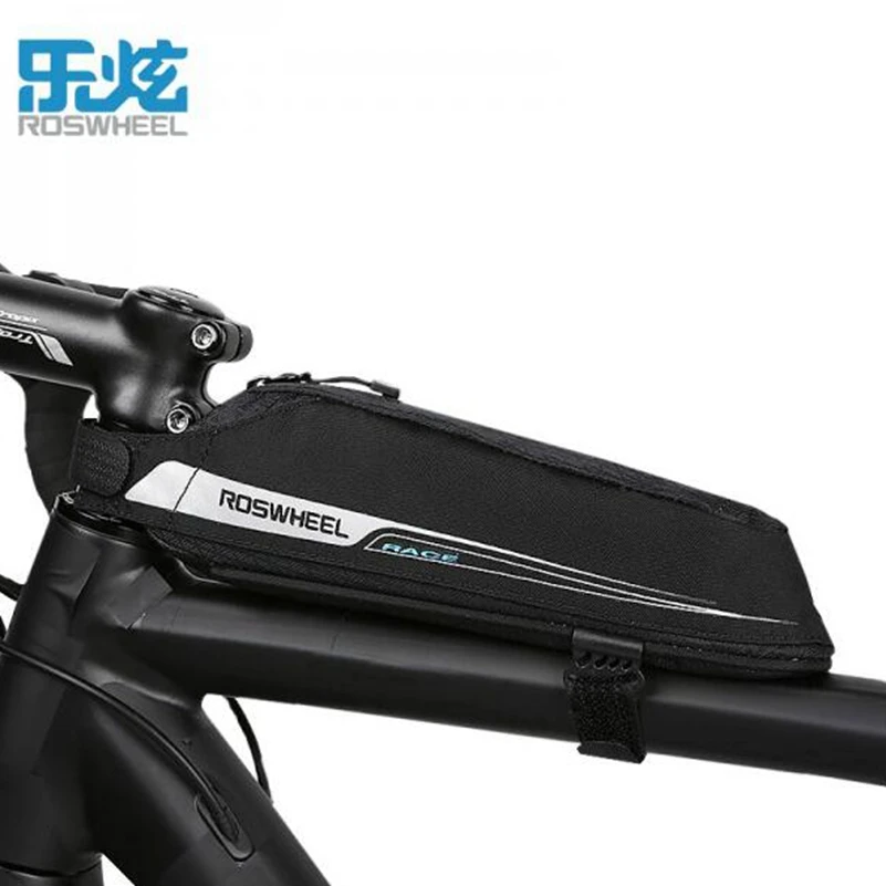 ROSWHEEL Black Bike Outdoor Bicycle Cycling Bag 0.4L Bicycle Top Tube