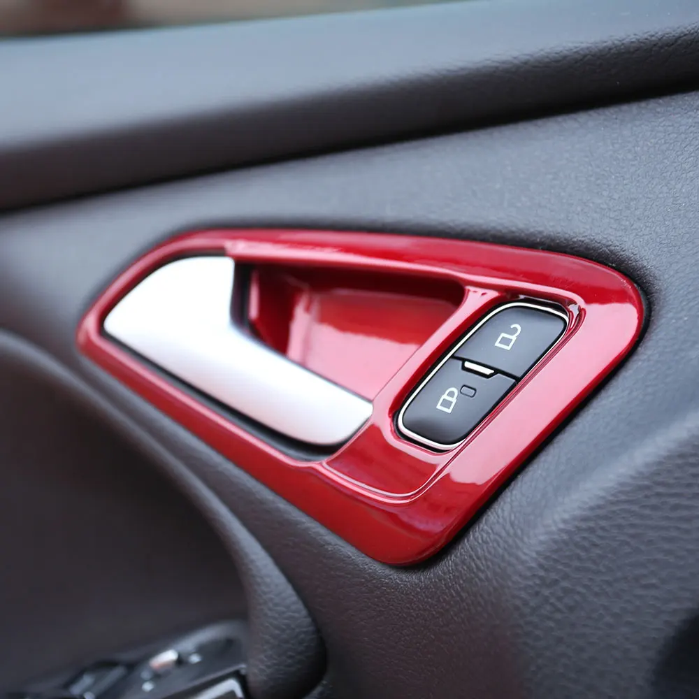 Carmilla Автомобильная внутренняя дверная ручка Защитная крышка дверная чаша накладка наклейка для Ford Focus 3 4- LHD аксессуары