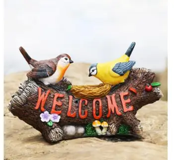 

Hello bird welcome to automatic induction usher shop bearer doorbell garden furnishings sculpture decoration crafts