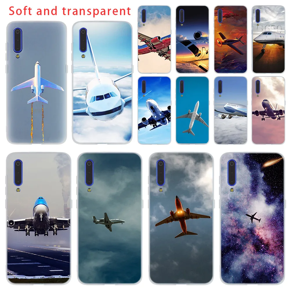 Aircraft Airplane fly travel Soft TPU Case For Xiaomi Mi 12 11 Pro Ultra 10 9 8 SE 6X A3 A2 LITE cc9 cc9e Cover | Мобильные телефоны