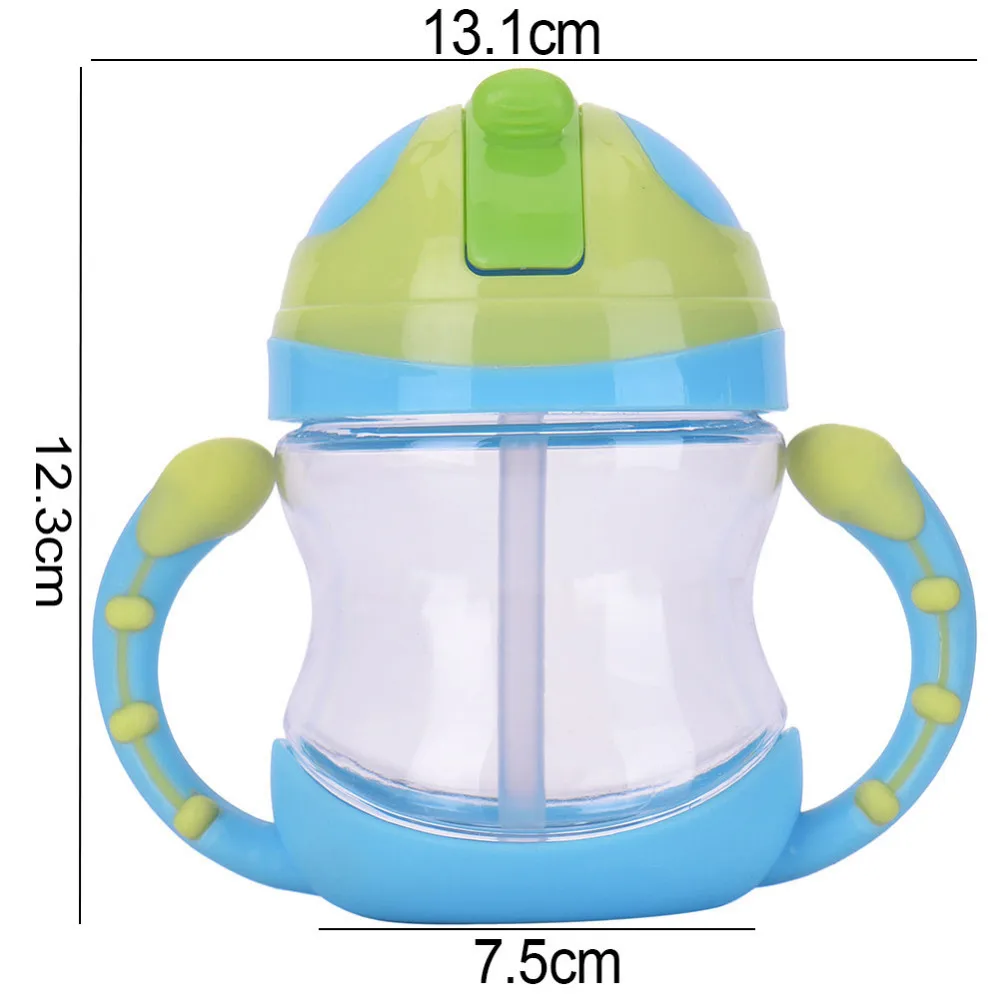 220 мл анти-борцовка Милая Детская кружка для кормления детей дети учатся для кормления питья вода соломенная ручка бутылка тренировочные чашки