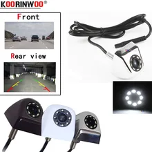 Koorinwoo Universale del veicolo 8 Led Luci auto anteriore e posteriore della macchina fotografica Auto HD Inversione di Sostegno di Parcheggio Della Macchina Fotografica Impermeabile 12 v