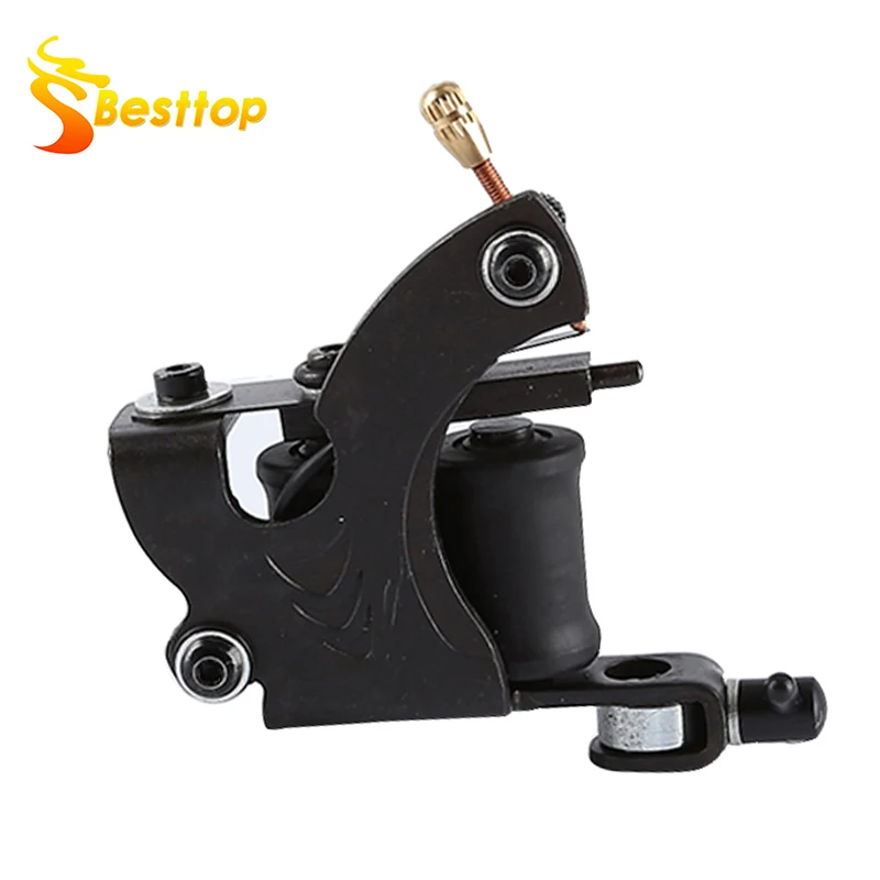 

Professional Tattoo Machine Gun 10 Wrap Coils Senior Cast Iron for Tattoo Shader Liner Permanent Makeup Tools