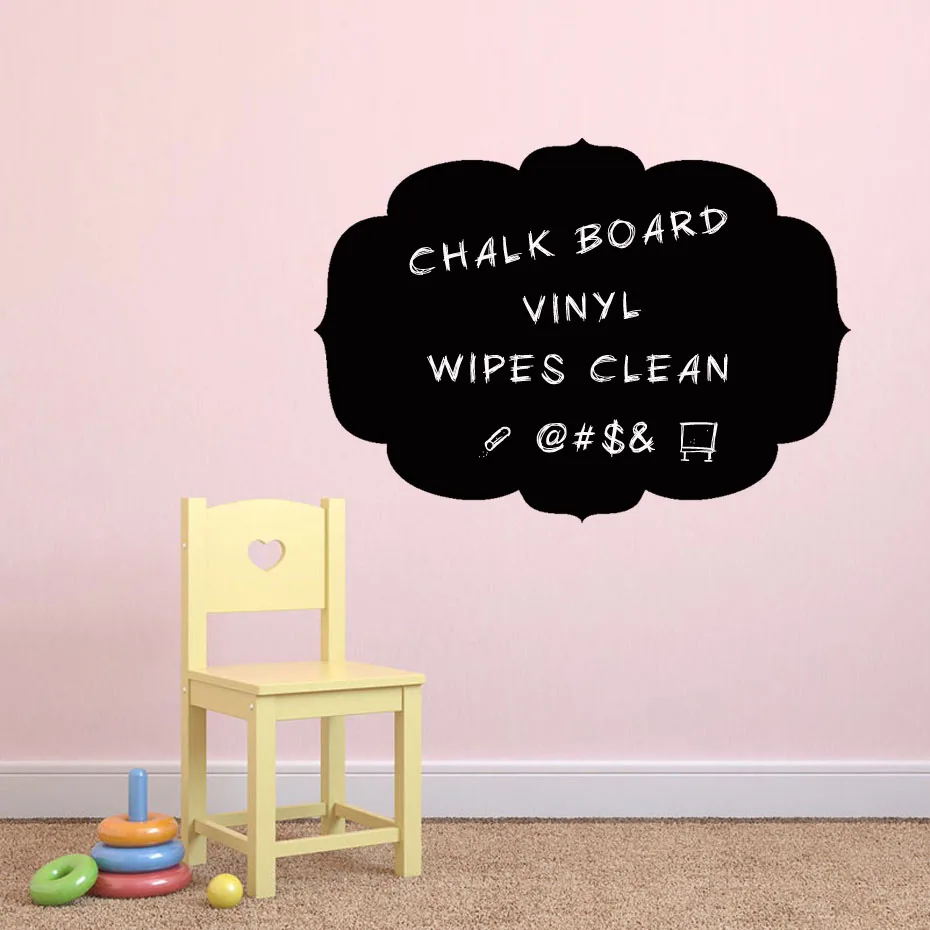 Beautiful Chalkboard Sticker Removable Vinyl Blackboard Wall Decal Home