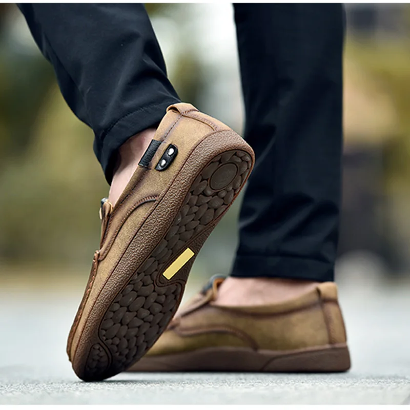 

Fashion Men Shoes Luxury Men Genuine Leather Shoes Casual Men Shoes Male Leather Shoes Slip on Men Loafers HH-367