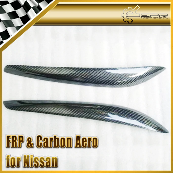 

EPR Car Styling For Nissan Skyline R34 Carbon Fiber Eyebrow Glossy Fibre Finish Bumper Eyelid Exterior Accessories Racing Trim