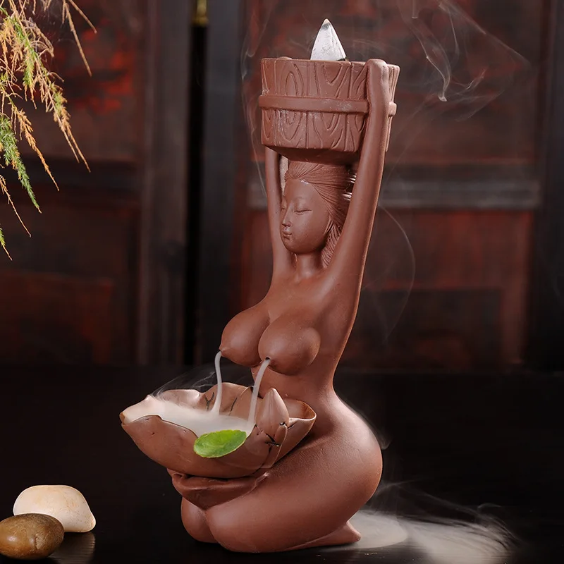 

Ceramic Censer Tea Decoration Home Decoration Incense Holder Purple Clay Backflow Incense Burner Sandalwood
