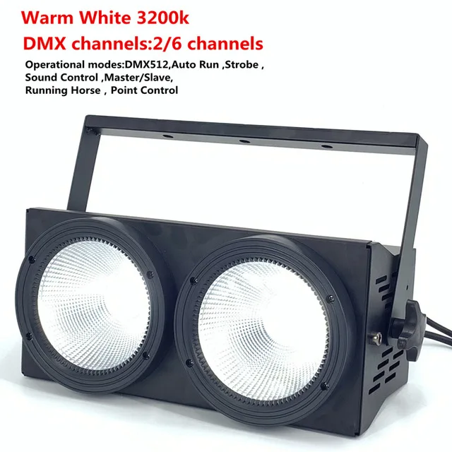 2x100 Вт Led COB Par Светильник s 200 Вт Светодиодный светильник для зрителей s RGBWA UV 6в1 теплый белый холодный белый светодиодный стробоскоп моющийся диско-dj светильник - Цвет: Warm White 3200k
