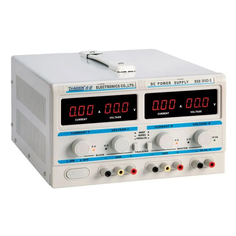 Dual output Adjustable DC Power Supply 30V10A with 5V3A fixed output series parallel dual output