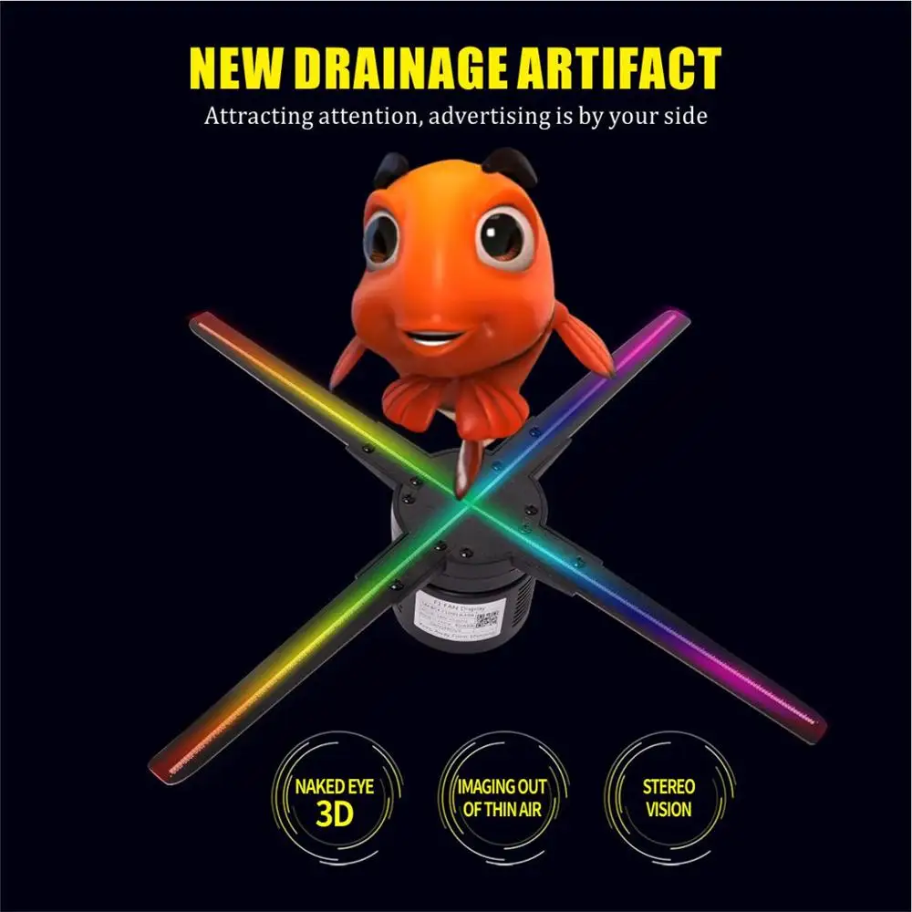 TBDSZ 50CM hologram fan light with wifi control 3D Hologram Advertising Display LED Holographic Imaging for holiday shop station TBDSZ 50CM hologram fan light with wifi control 3D Hologram Advertising Display LED Holographic Imaging for holiday shop station