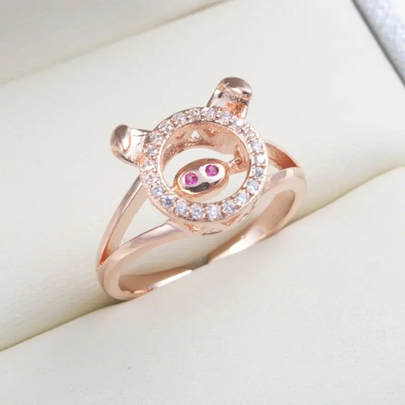 Cute Popular Lucky Pig Couple Ring Opening Women/'s Jewelry Lover Gift Adjustable