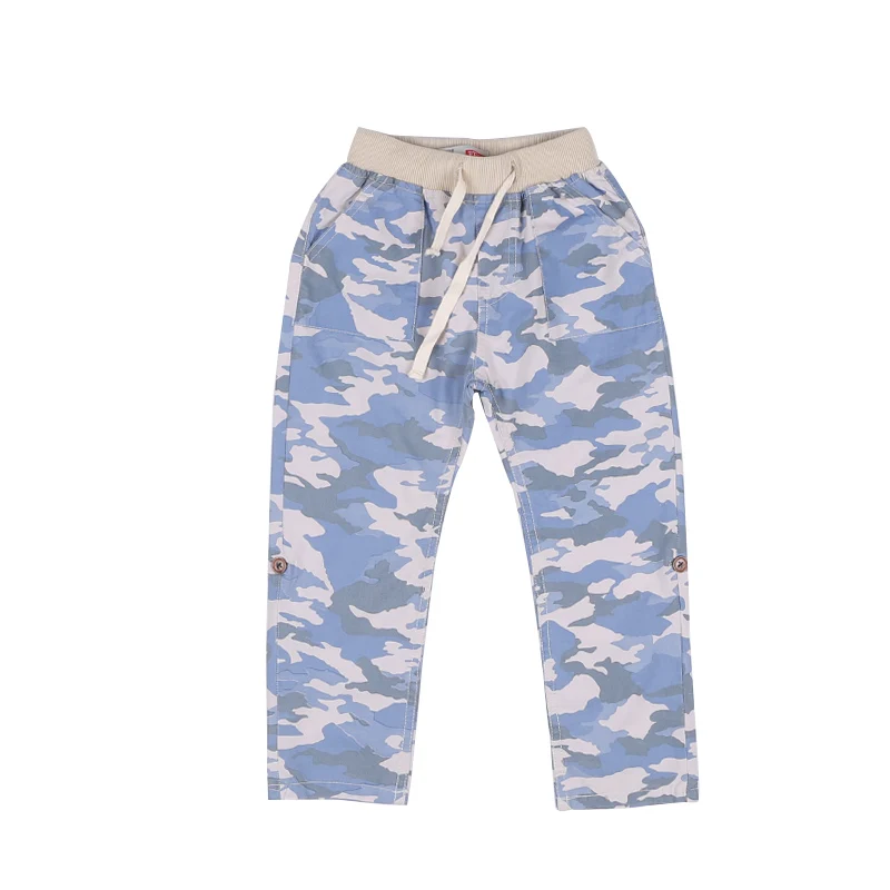 

2019 New Children Blue Cotton Camouflage Trousers. 2-7T Boys Casual Outdoor Sports Pants.
