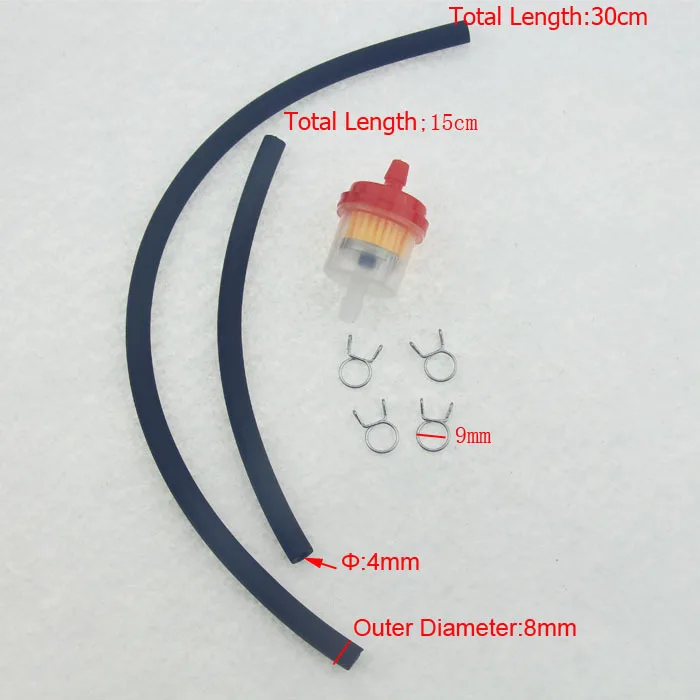 Fuel Filter Fits ATV Quad Mini Moto Dirt Bike Petrol Inline with Hose
