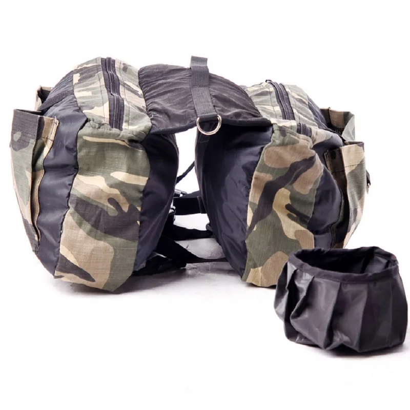 Pet Carrier Bag Outdoor Large Dog Bag Carrier Backpack Saddle Bags Camouflage for Hiking Training