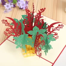 Производители продают цветы разнообразие творческих 3D бумаги карты стерео полые праздник благословение kakelaitu пользовательские
