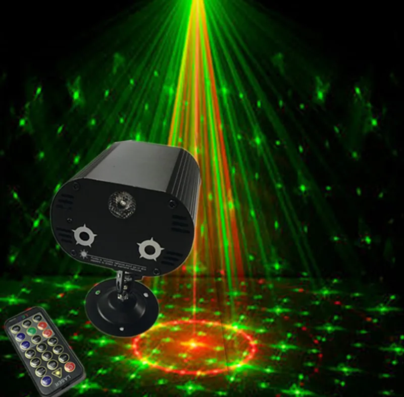 10PCS/lots Mini Portable LED Voice activated music Laser Stage Lights